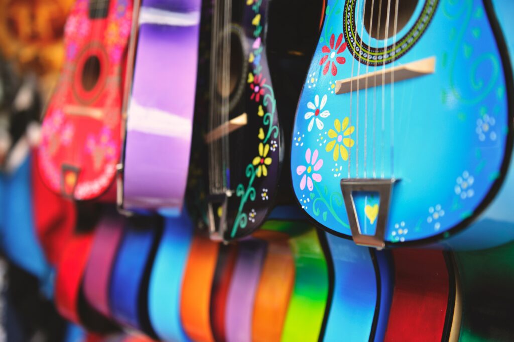 bunte Gitarren