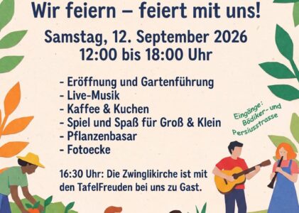 20 Jahre Bürgergarten Laskerwiese: Feiert mit uns!